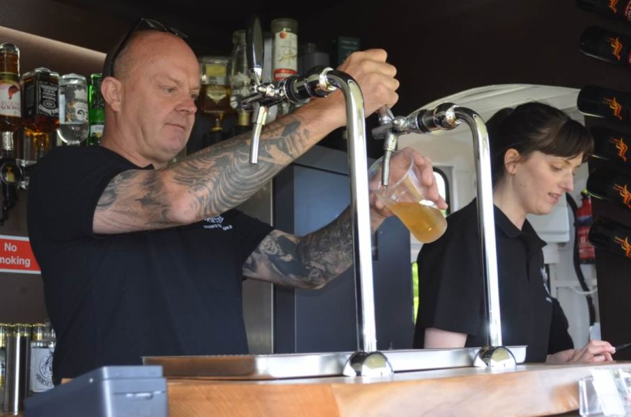 Staff at the Horse Box Bar