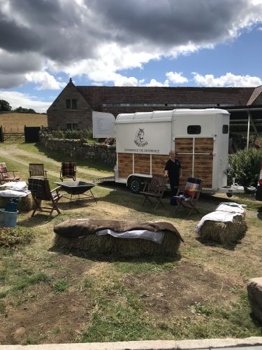 Horse box bar for farm party